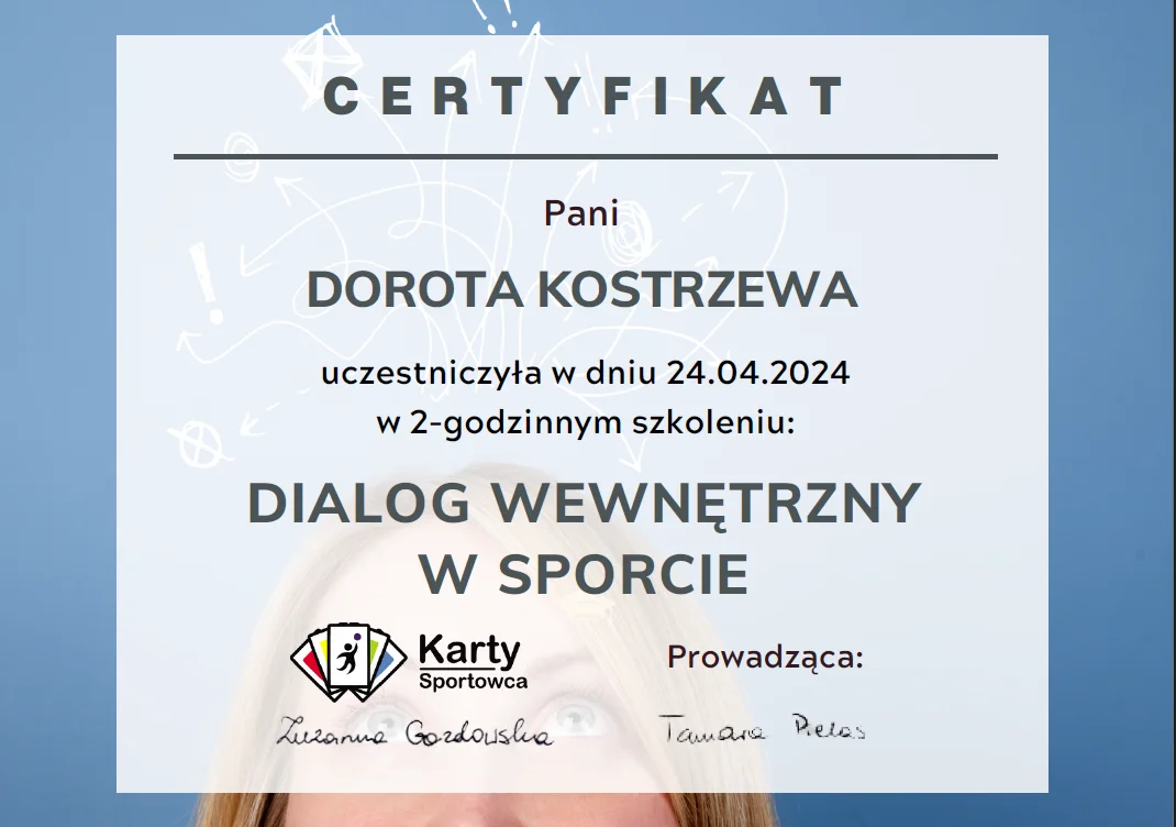 certyfikat dialog wewnętrzny w sporcie